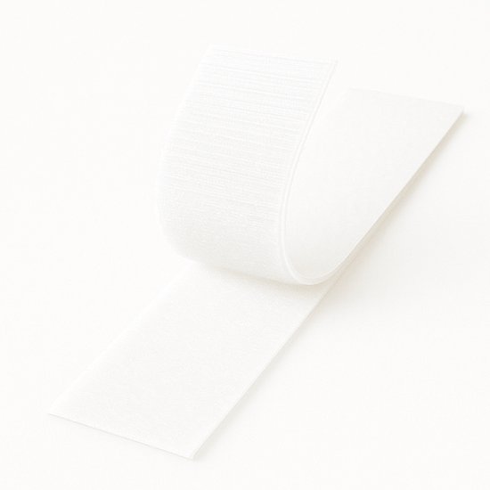Dubbelzijdig sterk klittenband 8m x 2cm - wit - haak en lus - doe-het