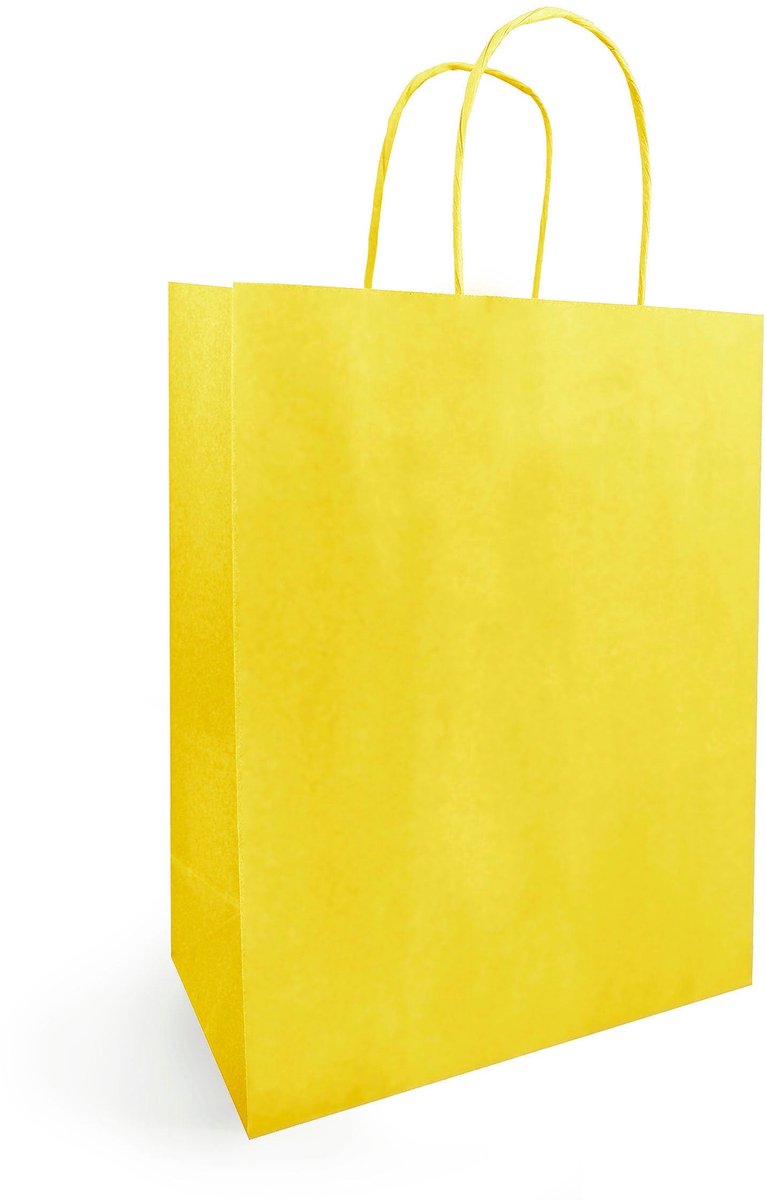 Papieren tasjes effen – 14+8×21 cm – 25 st – 90 g/m²/m2