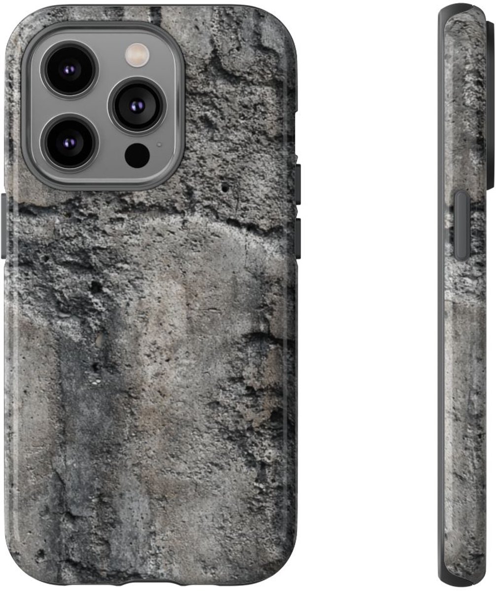 Dystopische Betonstructuur – Telefoonhoesje Geschikt voor iPhone 14 Pro