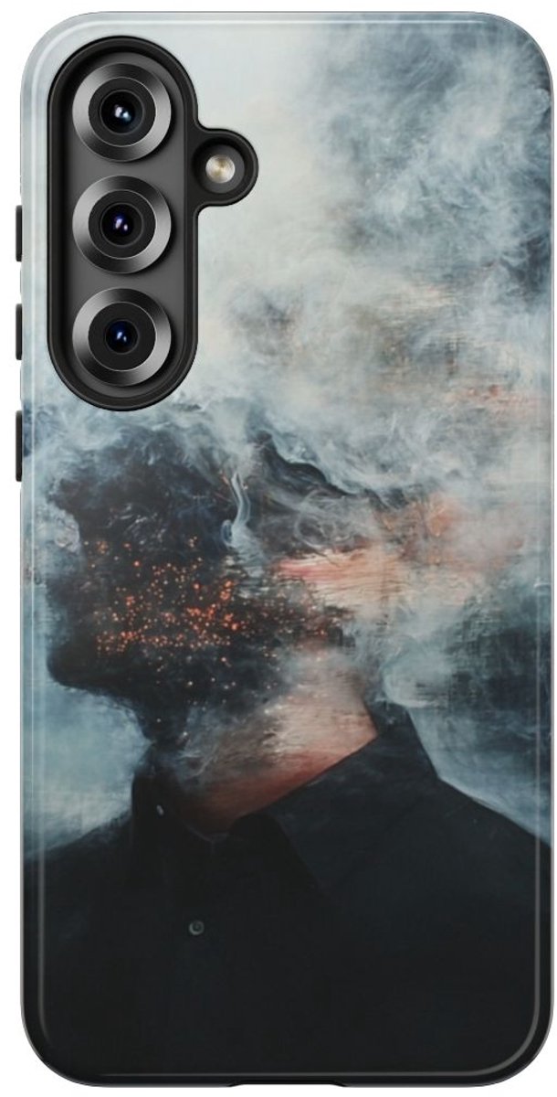 Rookachtig Abstract Portret – Telefoonhoesje Geschikt voor Samsung Galaxy S25 Plus