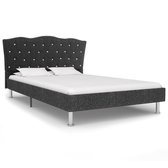 vidaXL Bedframe stof donkergrijs 120x200 cm