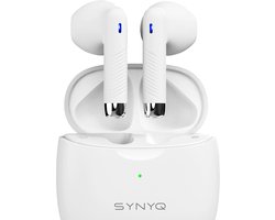 Synyq ProX - Draadloze Oordopjes - 30 uur Afspeeltijd - Bluetooth Oordopjes - Draadloze Oortjes - Oortjes Draadloos - Wit