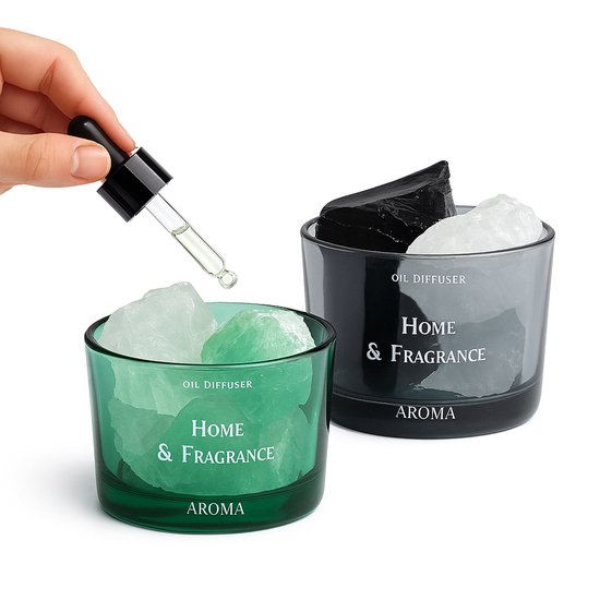 Mineral Stone Diffuser - Aroma olie - Etherische olien - Aromatherapie - Aroma geuren - Lavender - Bergamot