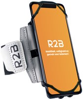 R2B Hardloop telefoonhouder met 360 graden rotatie - t/m 6,5 inch - Model Hengelo - Zilver - Sportarmband Telefoon - Hardloop Armband Telefoon