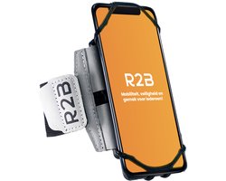 R2B Hardloop telefoonhouder met 360 graden rotatie - t/m 6,5 inch - Model Hengelo - Zilver - Sportarmband Telefoon - Hardloop Armband Telefoon