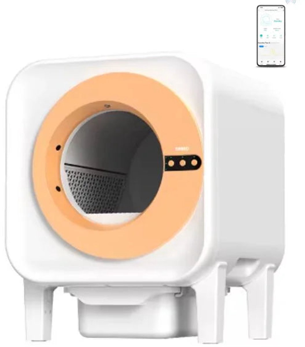 Automatische Kattenbak – Slimme Kattenbak – Zelfreinigende Kattenbak – Intelligente Kattenbak – Smart Litter Box – App bediening – UV Sterilisatie en Zilverionen Coating