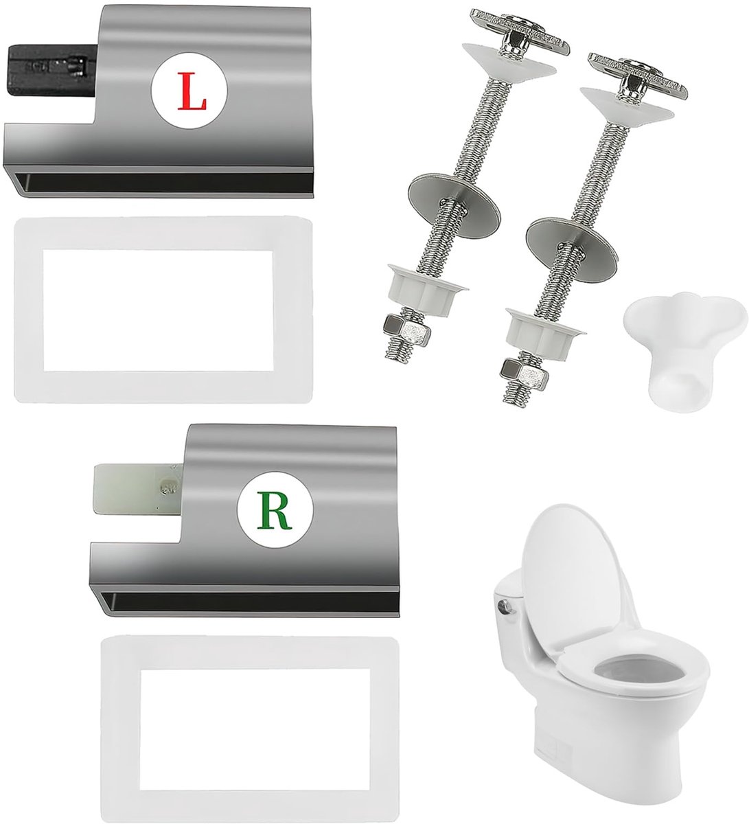 Universele WC-bril Bevestiging - Softclose Scharnieren - Eenvoudige Montage