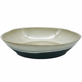 Lavandoux - Saladeschaal - Reactief Glazuur - Ø27,5cm - Zwart en Beige