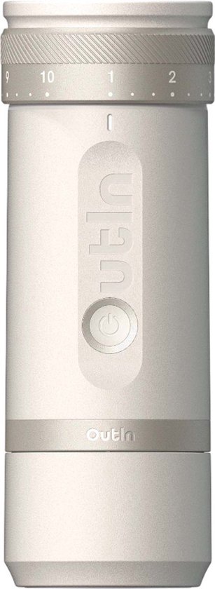 OutIn Fino draagbare elektrische koffiemolen - 28 maalstanden - auto stop en anti blokkeer - automatische kalibratie - stil en oplaadbaar tijdens gebruik - voor espresso, filter en cold brew