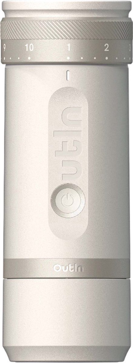 OutIn - Fino Draagbare Elektrische Koffiemolen | 28 Maalgraadinstellingen | USB‑C Oplaadbaar | 38 mm Conische Molens