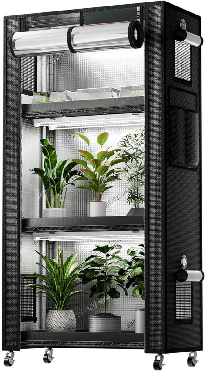 Kweektent met Kweeklamp - Planten Kweken Compleet Pakket - Zwart