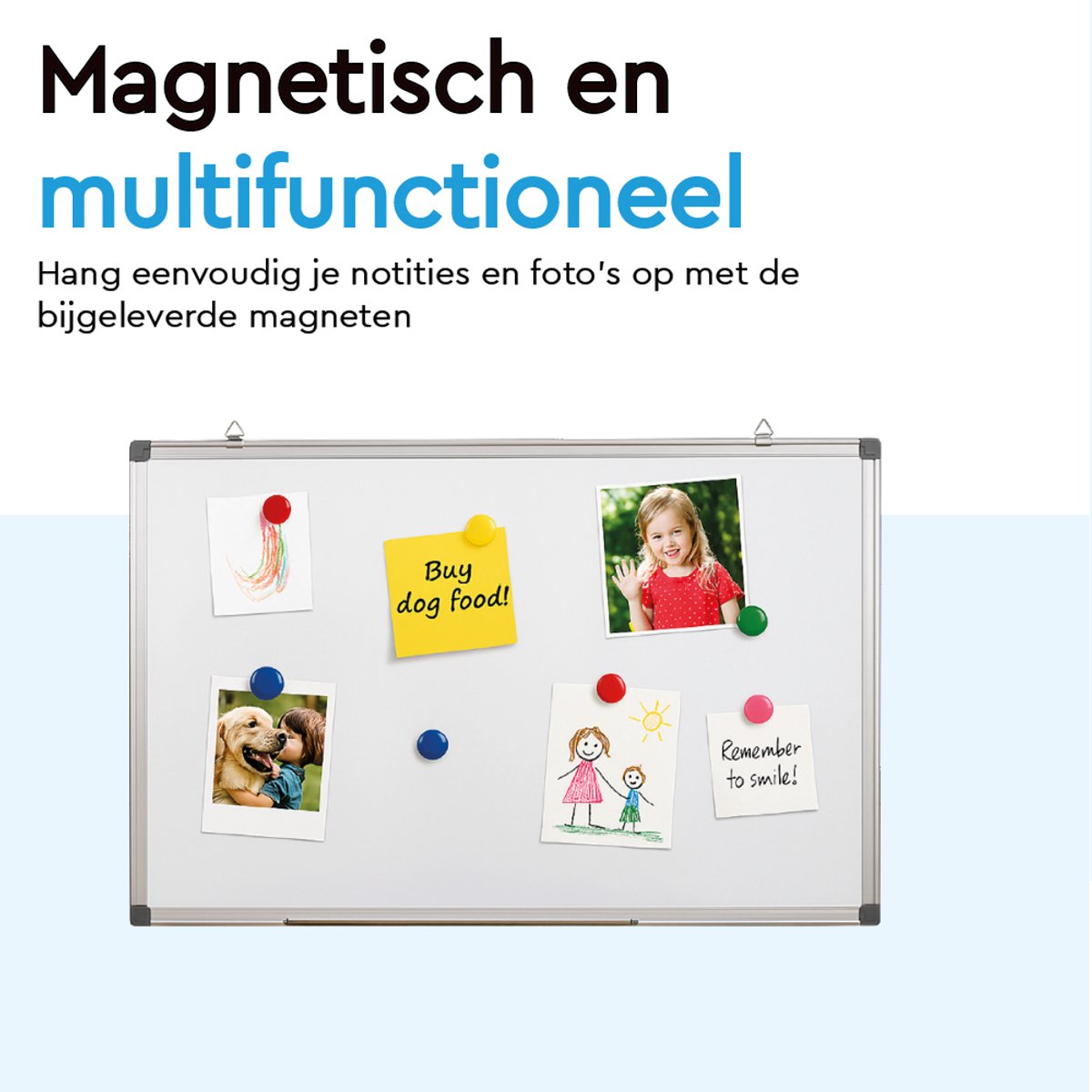 BRASQ Whiteboard 60×45 cm magnetisch - Wit thumbnail 5