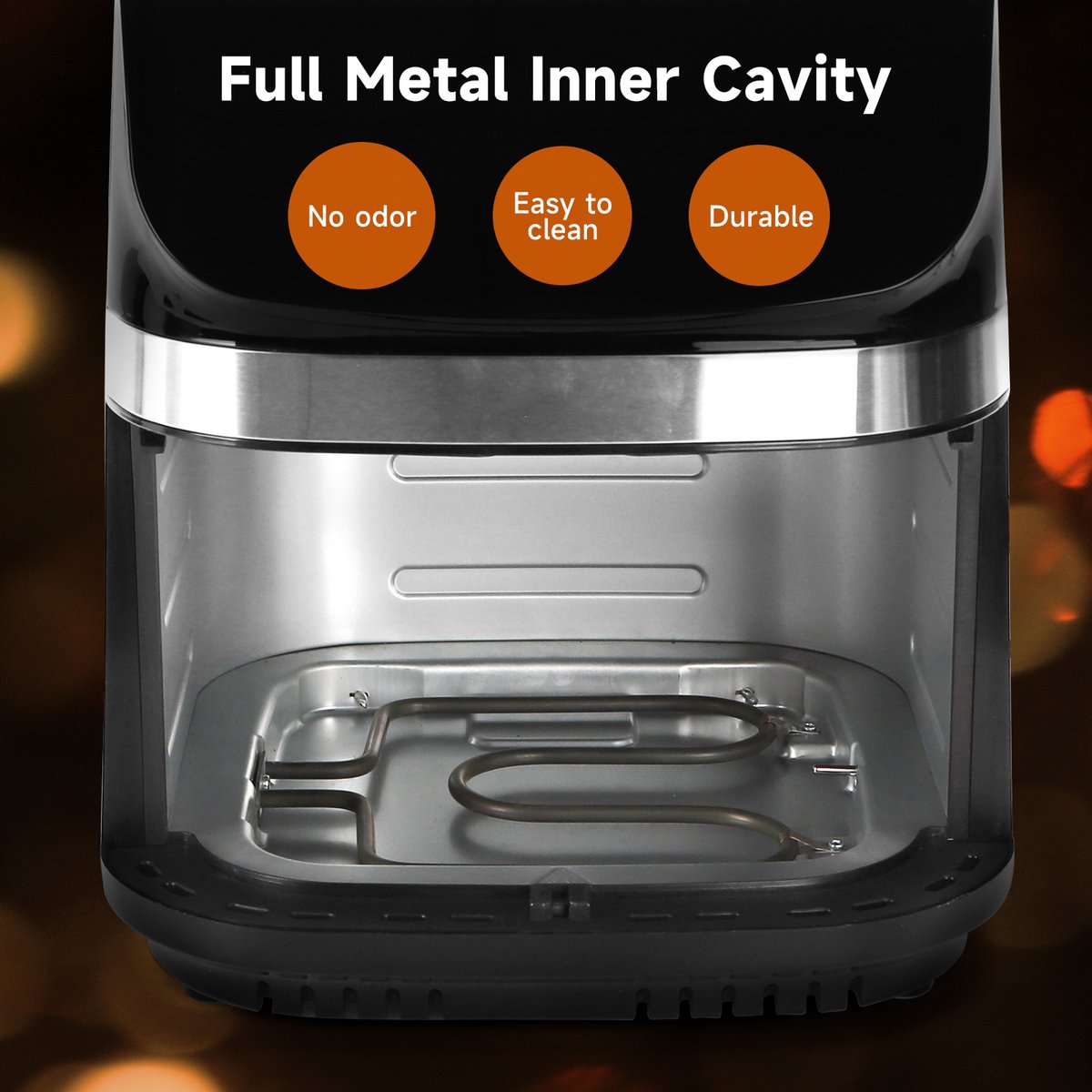 Afbeelding 3 van Aigostar OmniCook - Airfryer XXL - 8,8L - Dubbele verwarmingselementen - 2200W - Heteluchtfriteuse met kijkvenster - 13 Programma's