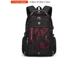 Laptop Rugzak Waterdicht - Laptop Tas - Schooltas - 17/20 inch, Oxford materiaal, modern design, geschikt voor mannen en vrouwen