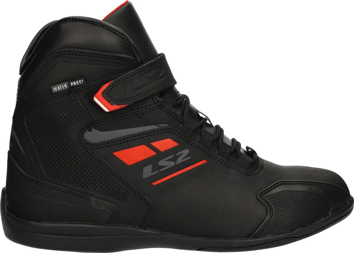 LS2 Motorschoenen Garra zwart / rood maat 42