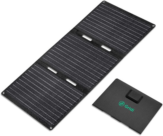 Gridi - Zonnepaneel 30W - Solar panel - opvouwbaar zonnepaneel - zonnepanelen - geschikt voor powerbank