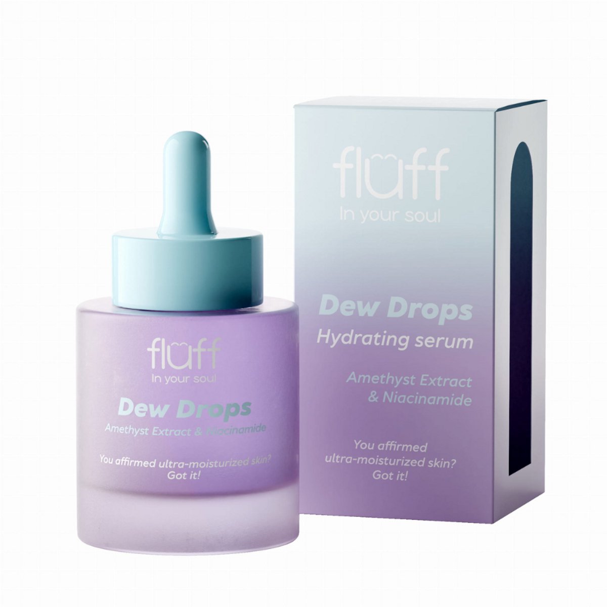 FLUFF DEW DROPS Hydrating Serum met amethyst en niacinamide 30ml