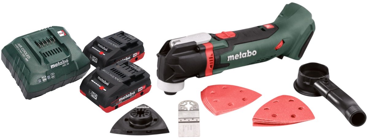 Metabo MT 18 LTX accu-multitool 18 V OIS / Starlock + 2x LiHD-accu 4,0 Ah + oplader