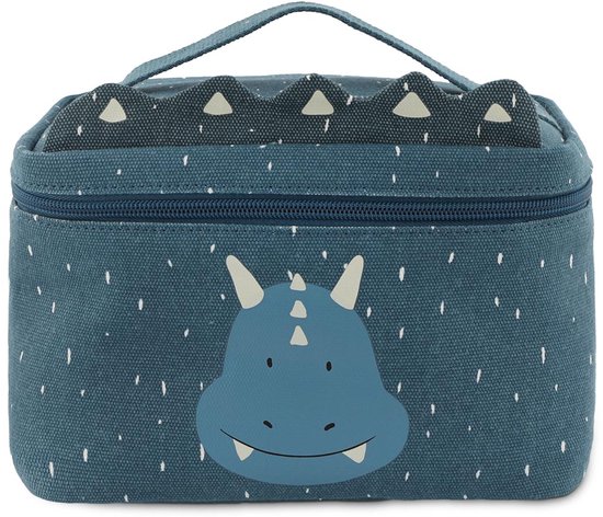 Sac à lunch Trixie - M. Triceratops - Sac isotherme pour enfant - Avec étiquette nominative - Sac isotherme pour déjeuner - Blauw - Dino