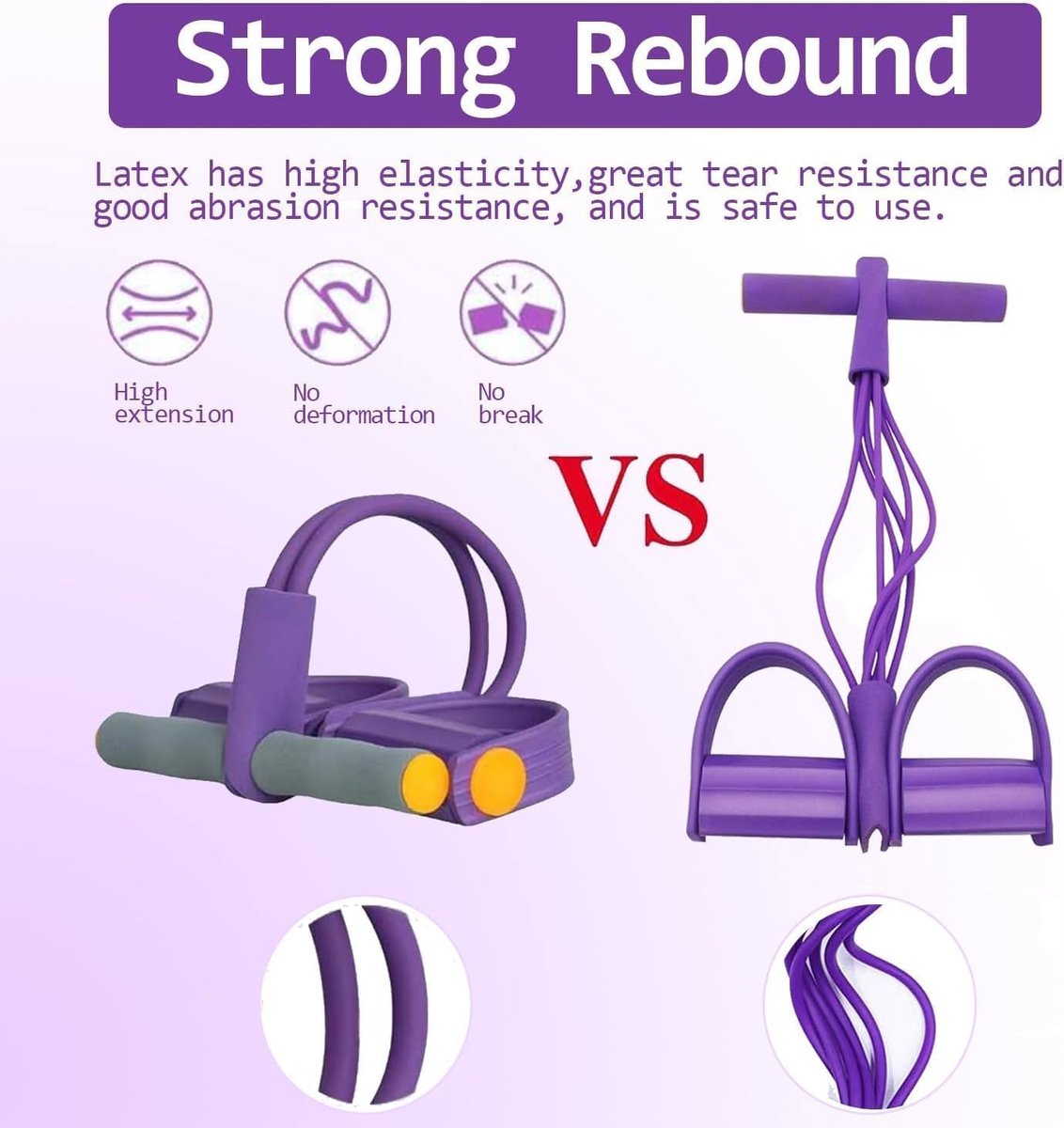 6-buizen Spanningstouw, Multifunctionele Elastische Yogapedaaltrekker Weerstandsband Natuurlijke Latex Spantouw Fitnessapparatuur Voor Buik Taille Arm 6-buizen Spanningstouw, Multifunctionele Elastische Yogapedaaltrekker Weerstandsband Natuurlijke Latex Spantouw Fitnessapparatuur Voor Buik Taille Arm