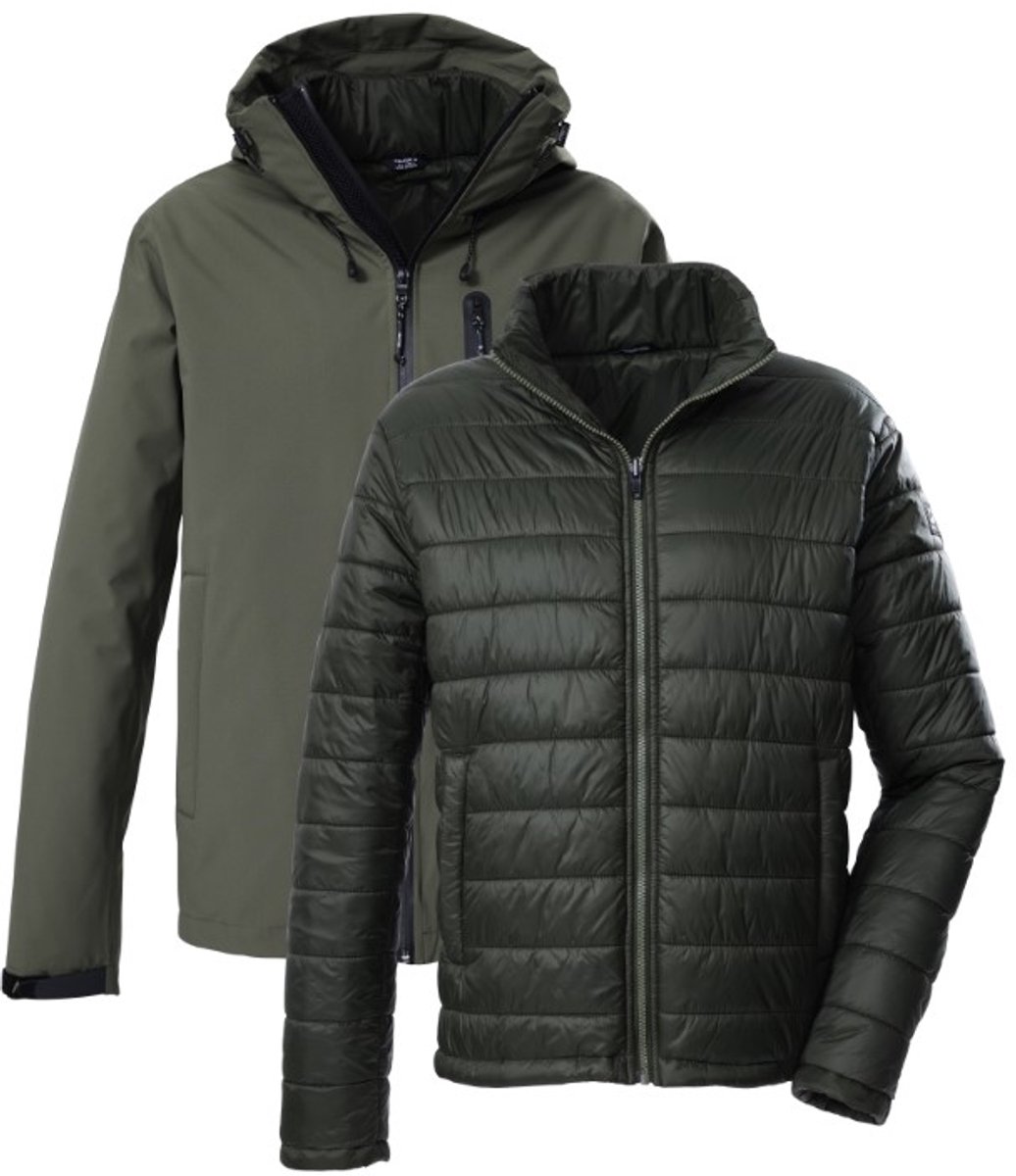 Killtec heren winterjas functioneel 3 in 1 43492 Groen