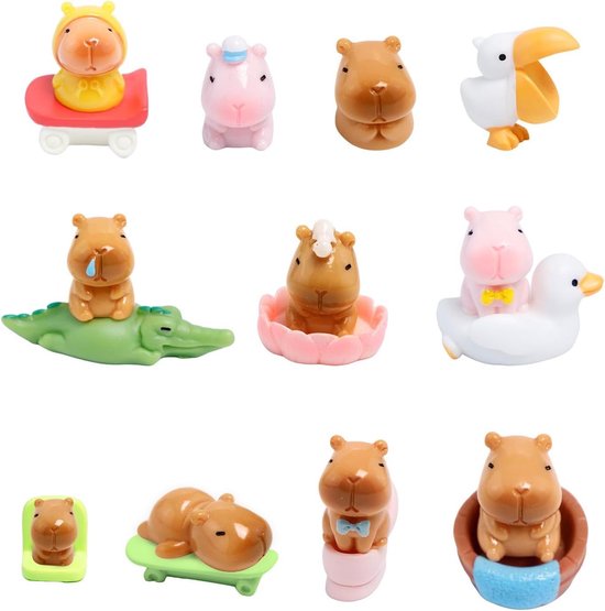 2 Figurines Capybara (Capybara) - Jouet Décoration Maison - Neuf