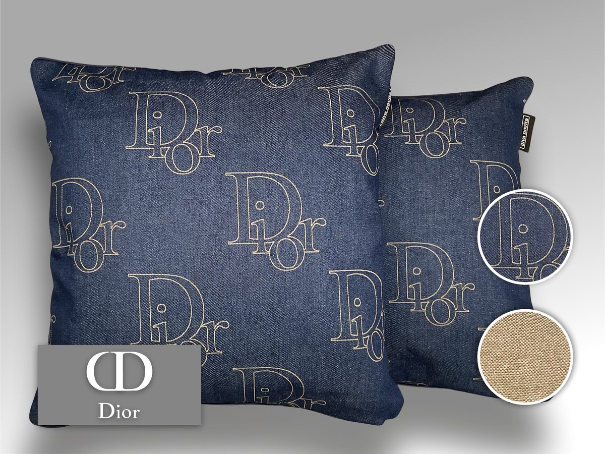 Dior Paris - Kwaliteits sierkussen gemaakt van originele Dior denim stof