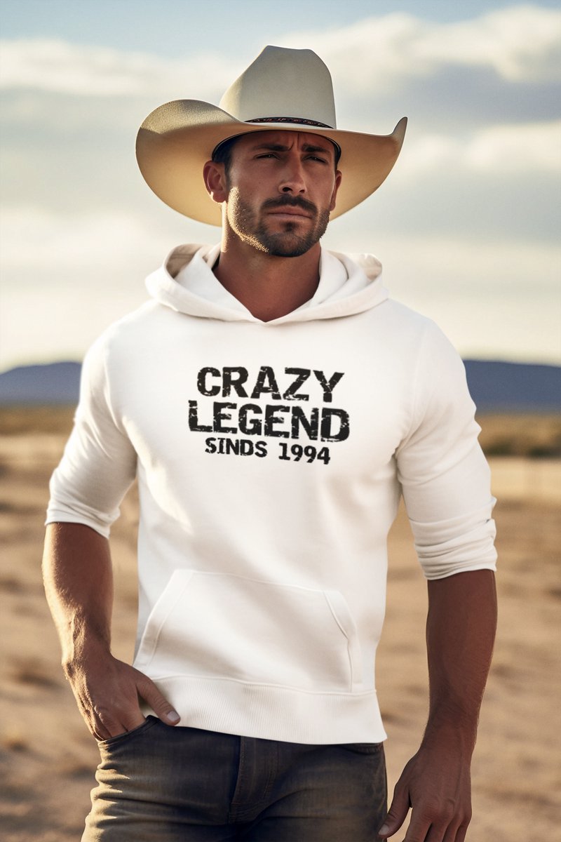 1994 Verjaardagscadeau heren Witte Hoodie heren met capuchon Legend Hoodies