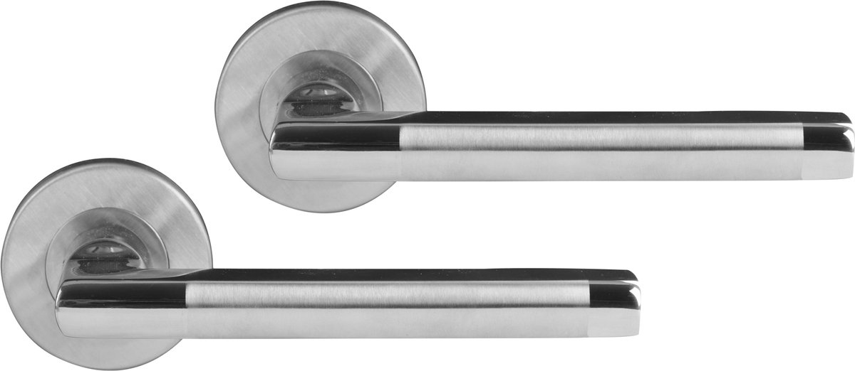 Deurkruk op rozet - Chroom - RVS - Differnz - Differnz Den Haag rond 53x10mm Chroom