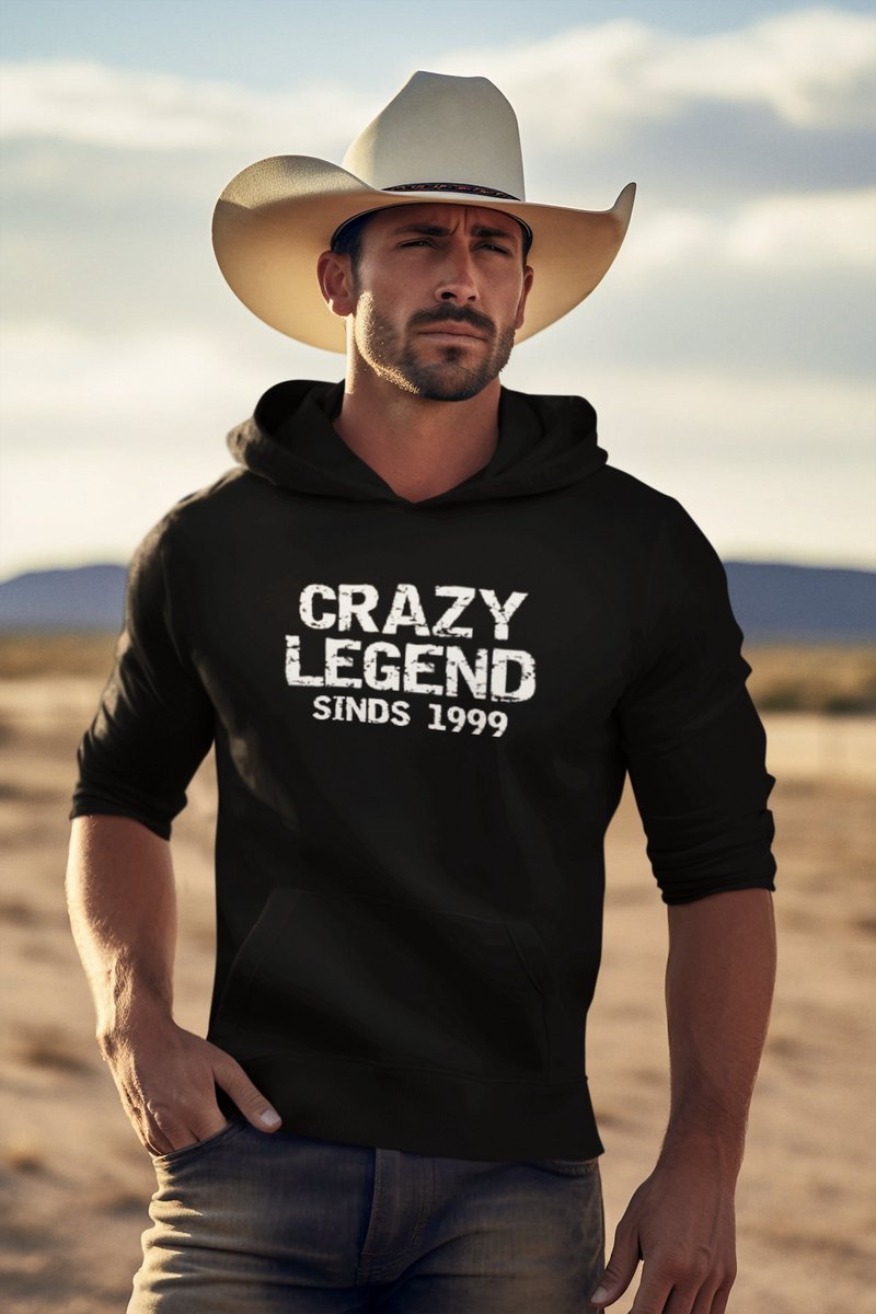 1999 Verjaardagscadeau heren Zwarte Hoodie heren met capuchon Legend Hoodies
