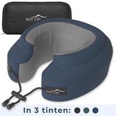 Best Life Nekkussen Vliegtuig - Reiskussen - Nekkussen Auto Kind - Memory Foam - Nek Kussen - Blauw