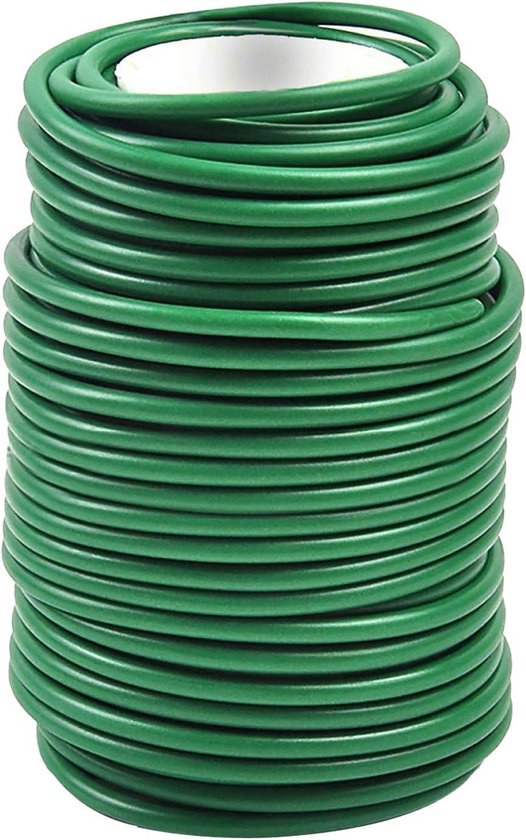 Allecto Plus - Groene binddraad 35 mm x 20 m - plantendraad met rubber