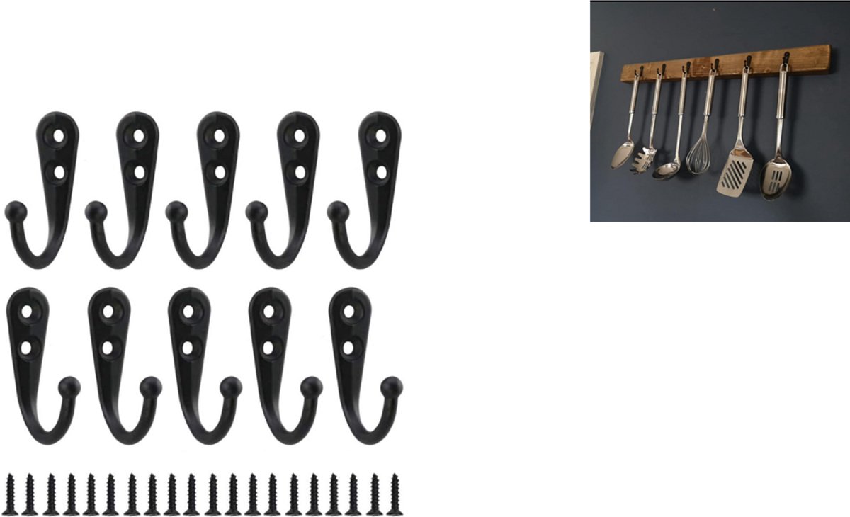 Wandkapstok – Haak- Haakjes – Wandhaak – Haakje – Wandhaak- Haak zwart – Wandhaak zwart – Handdoekhouder Zwart – Zelfklevende Haakjes – Wandhaak – Haken – Ophanghaken