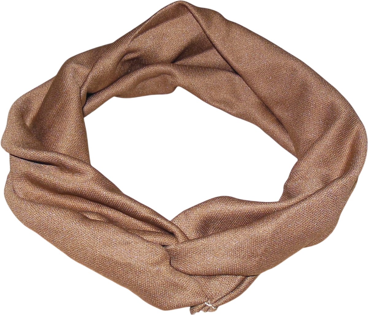 Haarband bruin met knoop