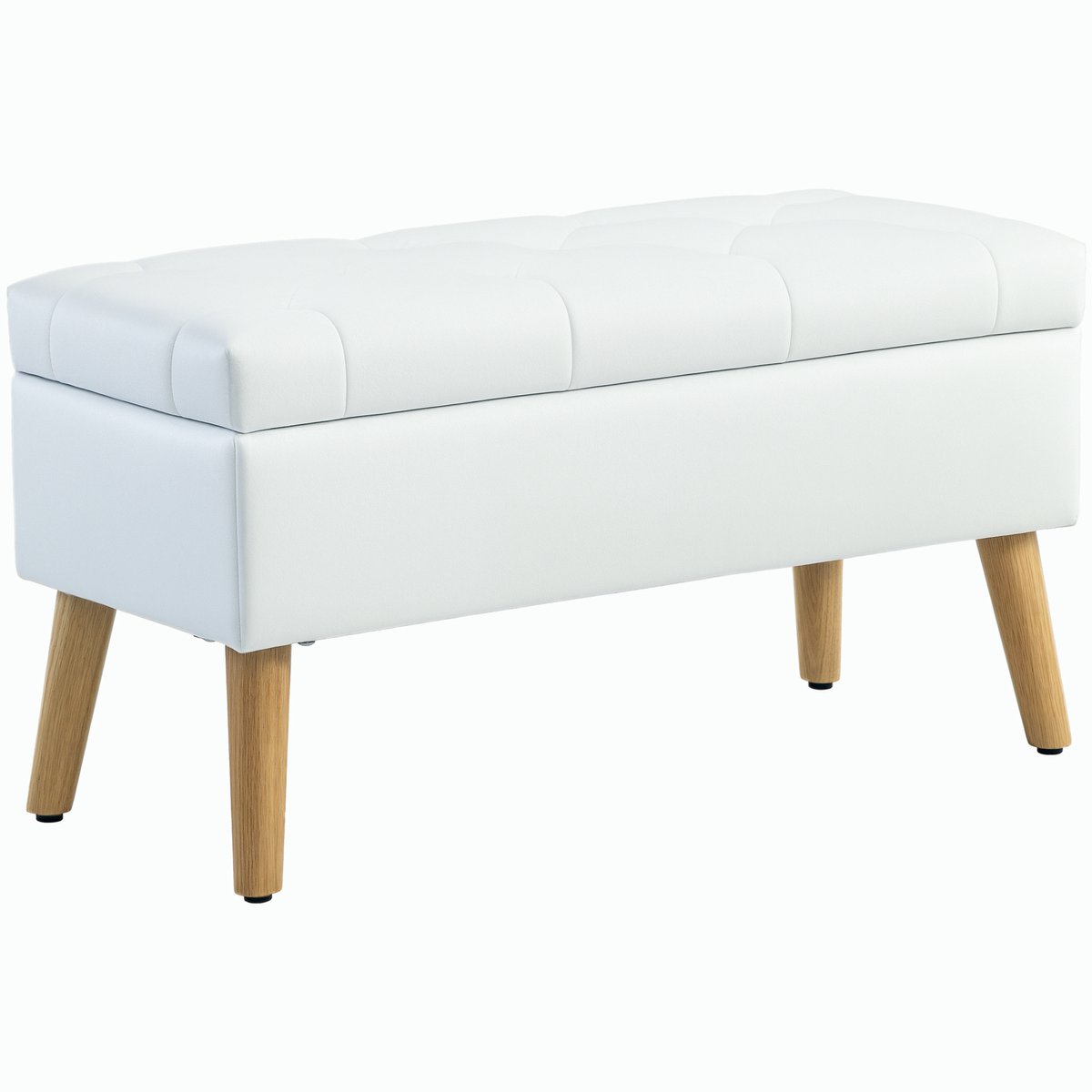 HOMCOM-Sitzbank-Polyester, Schaumstoff-80L x 35B x 42H cm-Weiß