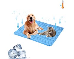 Koelmat hond - Blauw, M, 50*62CM - Koelmat kat - zelfkoelende - Koelmatten voor honden - Koelmat voor honden - Koelmat voor katten - Koelmat voor huisdieren - Koelmat Voor Hond en Kat - Geschikt voor katten en honden thuis en op reis