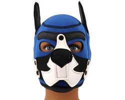 Dog/Puppy/Honden Neoprene-Masker Alano Blauw-Zwart-Wit- neopreen