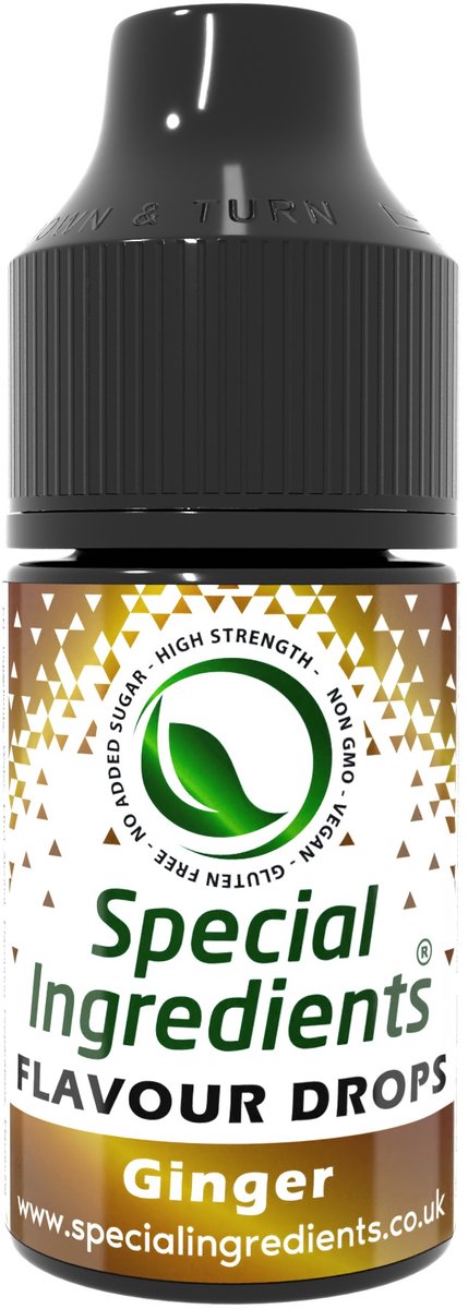Gember Smaak Druppels - 30 ml - Smaakdruppels - Flavour Drops - Moderne Gastronomie - Moleculair Koken - Hersluitbare Pot - Recycled Plastic