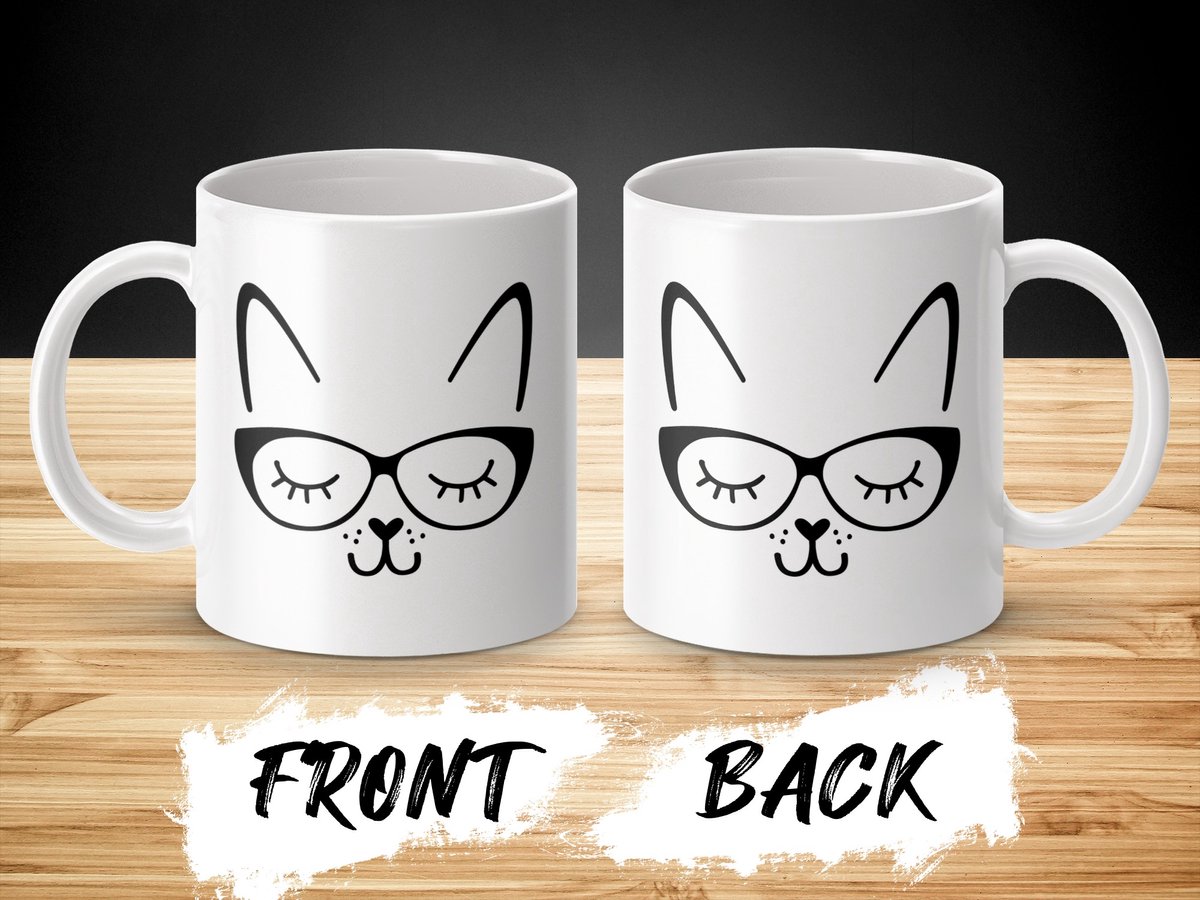 Leuke kat mok, Katten mok, kattenliefhebber cadeau, mok voor katteneigenaren, Dierenmok, Thee mok, Koffiemok, cadeau voor haar, schattige