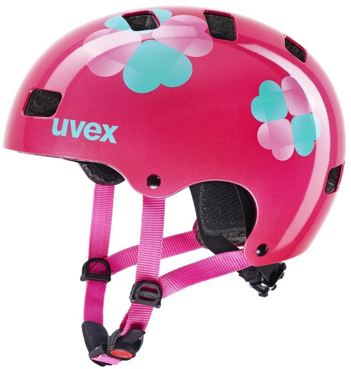 uvex Kid 3 Fietshelm Kind Pink/Flower - Unisex - maat 55-58 – foto 3