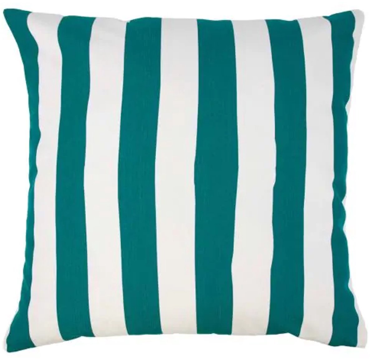 Lef grote streep buitenkussen petrol 60x60cm