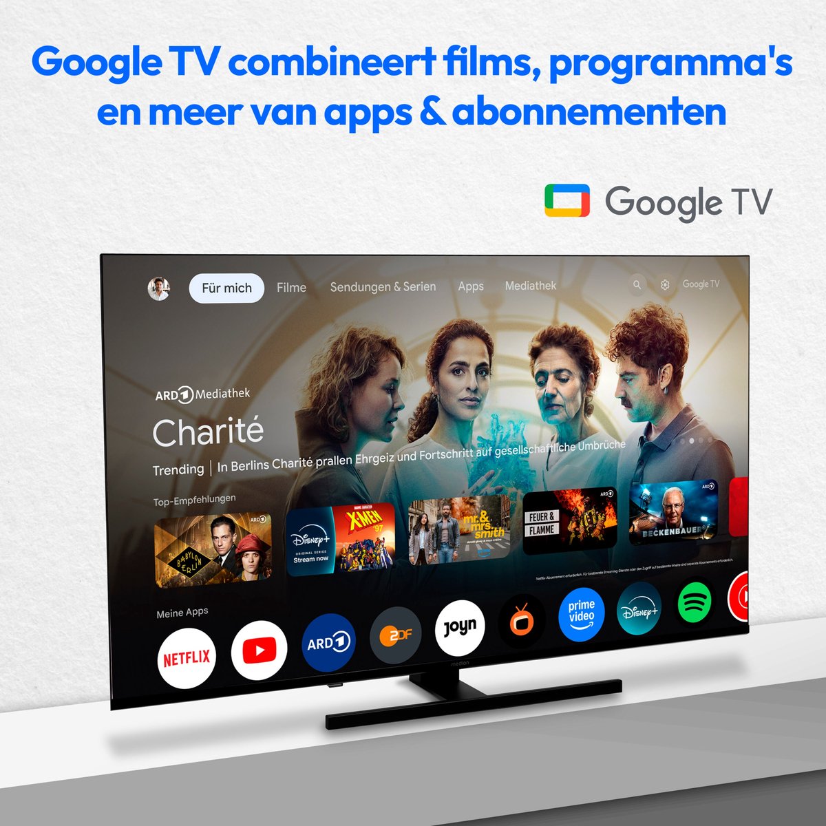 MEDION 108 cm (43") QLED TV (Google TV, 4K, Dolby Vision HDR, Netflix, Prime Video, Disney+, Dolby Atmos, DTS X, Smart TV, PVR, Bluetooth, MD 843700) thumbnail 4