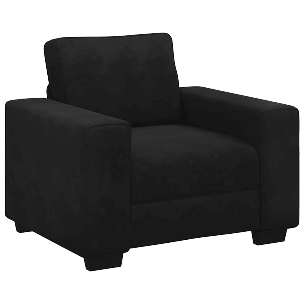 vidaXL Fauteuil - 100x77x82 - cm - fluweel - zwart