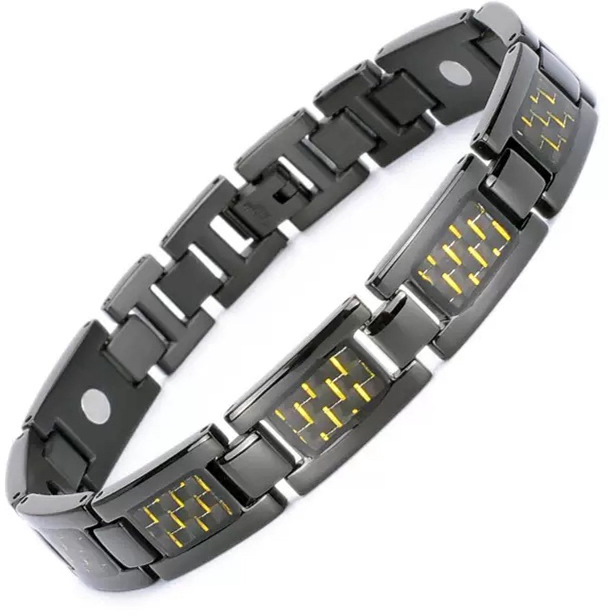 Narvie - Helende Armband - Magneet Armband - Gezondheidsarmband Magnetische Armband - Goud/zwart