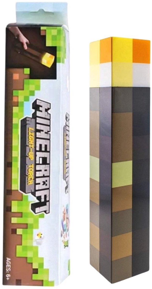 Minecraft Torch Verlichting - Minecraft Lamp - Nachtlampje - LED - 4 Kleuren - USB oplaadbaar van Minecraft — afbeelding 5