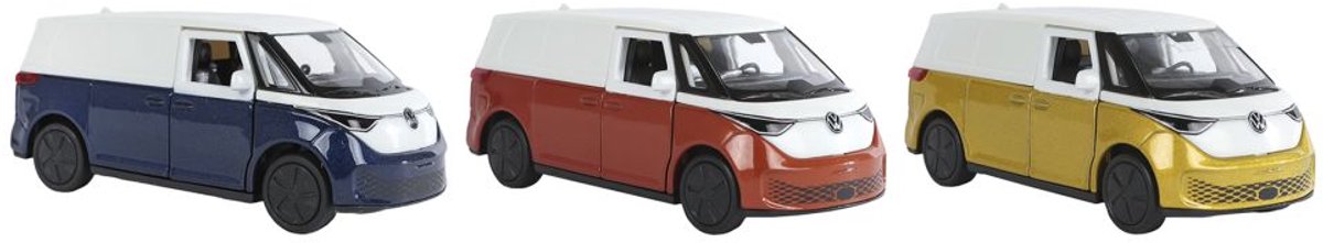 Welly Volkswagen ID Buzz Cargo verkoop per stuk die cast pull back motor 11,5 cm speelgoed auto