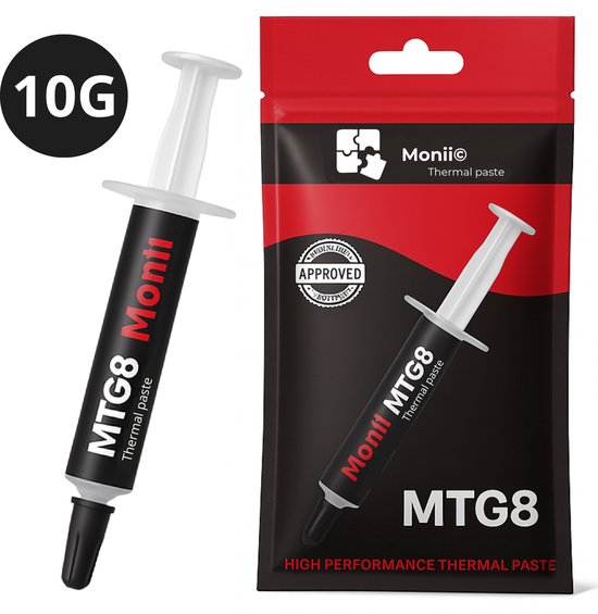 Monii Thermal paste Koelpasta – 10 Gram – Voor CPU & GPU – CPU Cooler – Thermal Grizzly