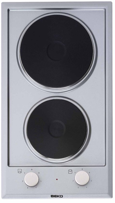 BEKO - HDCE32200X - Elektrische kookdomino - 30 cm - 6 vermogensstanden - 2500 W - RVS