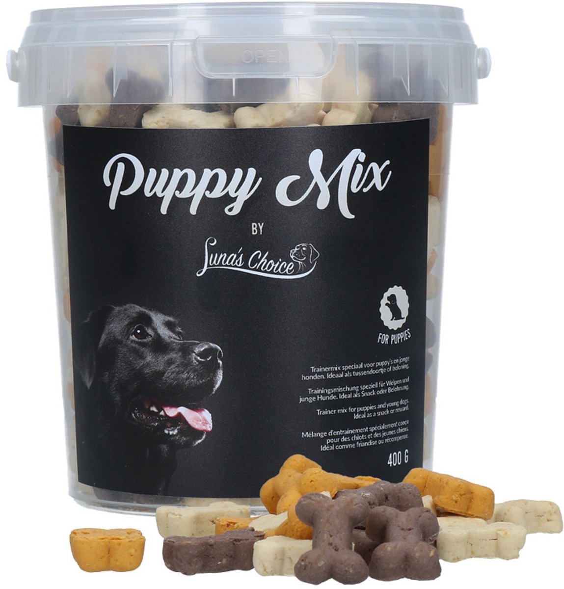 Luna’s Choice Trainer Mix voor Puppies – 400 gr – Hondensnack voor de Training – Kauwsnacks – Honden Beloningssnoepjes – Hondenvoer Luna’s Choice Trainer Mix voor Puppies – 400 gr – Hondensnack voor de Training – Kauwsnacks – Honden Beloningssnoepjes – Hondenvoer