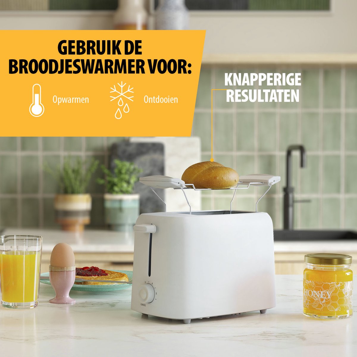 Tristar BR-1061 broodrooster 650W met 6 bruiningsniveaus thumbnail 4